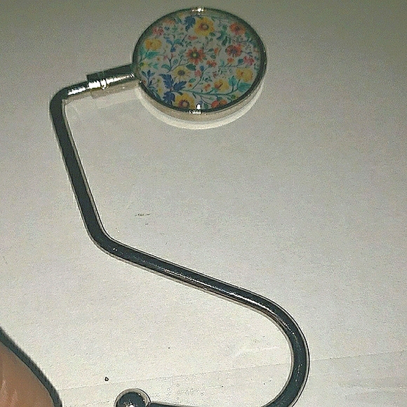 Floral Metal Purse Hanger Hook NWOT - Picture 1 of 3